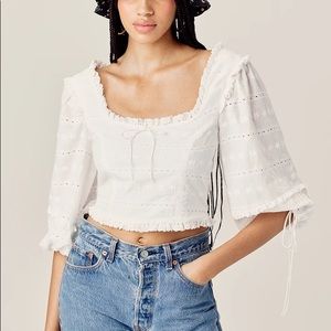 For Love and Lemons Iris eyelet blouse